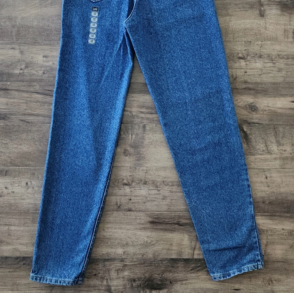 VTG Lee Relaxed Fit Tapered Leg Blue Jeans Women's Size 10 Long NWT - Picture 13 of 16